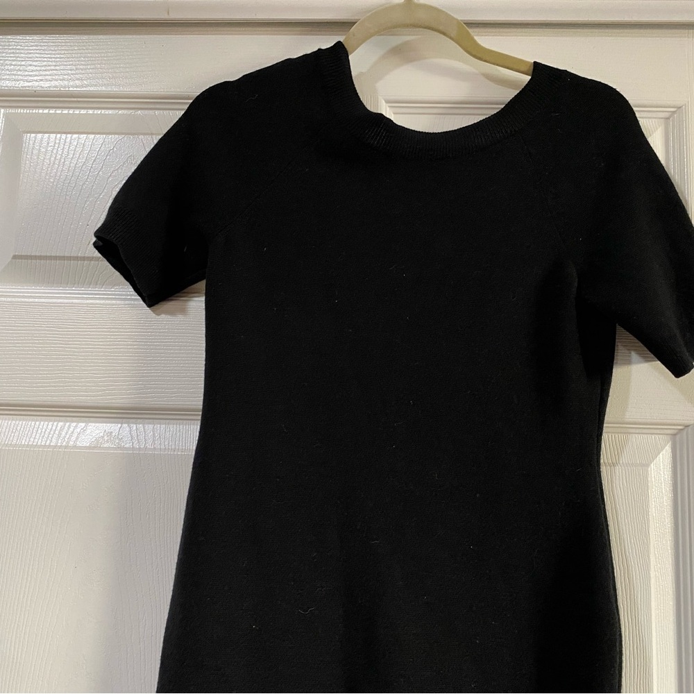 Ann Taylor 100% Merino Wool Black Dress Size Small - Picture 3 of 7